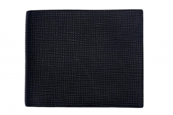 Wallet navy genuine leather