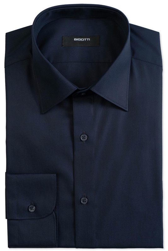 Camasa superslim bleumarin uni