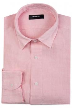 Shaped Pink Plain Shirt