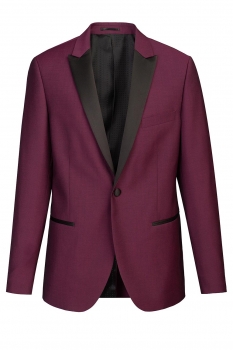 Slim body purple plain blazer