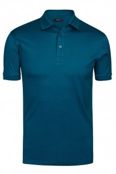 Tricou polo slim albastru uni