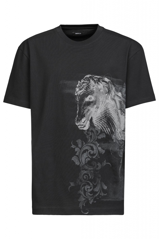 Bigotti Tricou oversize negru print