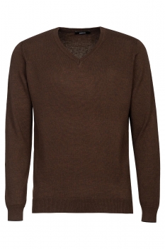 Slim body brown sweater