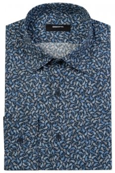 Camasa slim bleumarin print floral