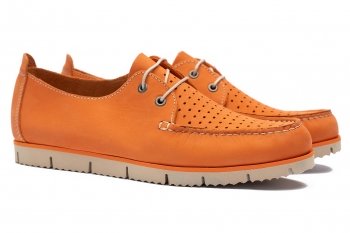 Boat shoes oranj piele nabuc