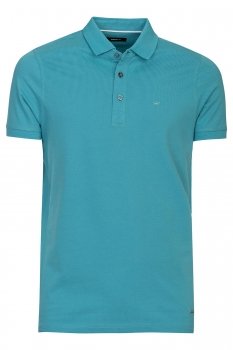 Tricou polo slim albastru uni