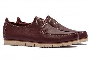 Boat shoes grena piele naturala