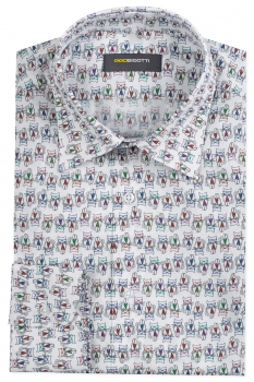 Superslim white animale shirt