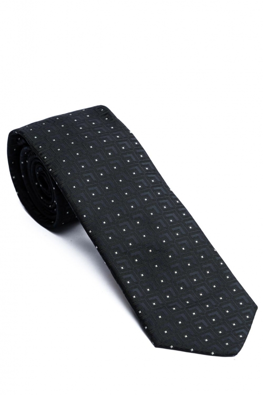 Bigotti Cravata bleumarin print geometric