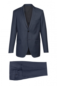 Regular navy plain suit