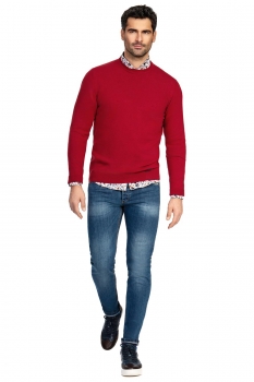 Blugi slim albastri uni