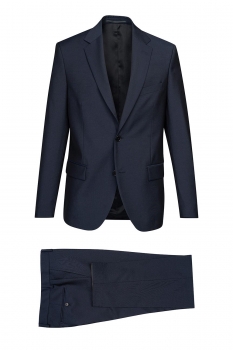 Slim body navy plain suit