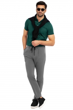 Pantaloni slim gri uni