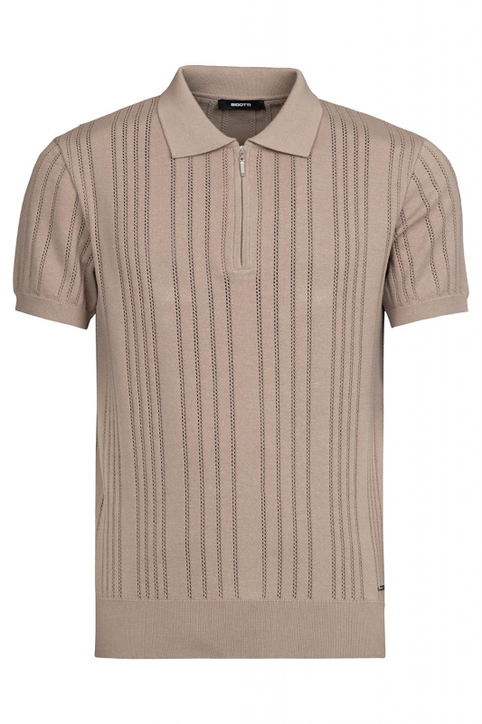 Bigotti Tricou polo slim bej uni