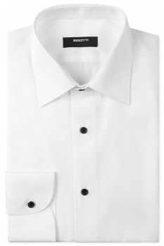 Shaped white plain shirt