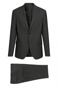 Slim body grey plain suit