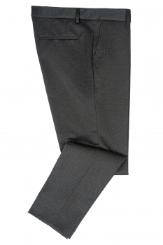 Slim body grey plain trousers