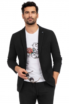 Slim negru uni sacouri