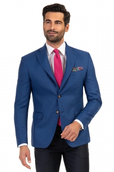 Slim body blue plain blazer