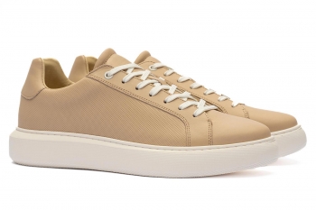 Beige genuine leather shoes