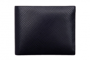 Wallet navy genuine leather
