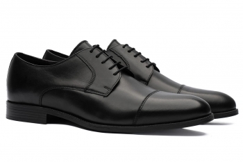 Black genuine leather shoes