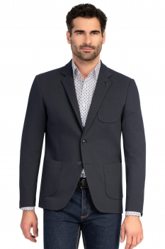 Slim body blue plain blazer