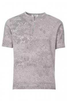 Tricou slim gri uni