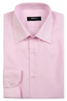 Slim body pink plain shirt