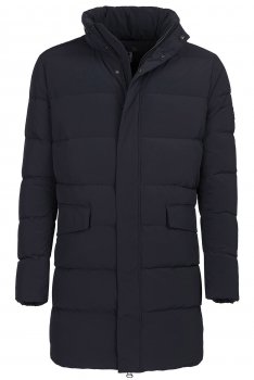 Jacheta slim bleumarin cu puf