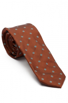 Poliester tesut orange floral