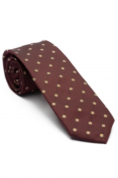 Poliester tesut burgundy floral