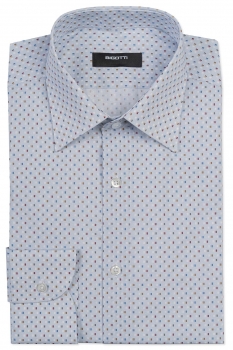 Slim body light blue geometric shirt