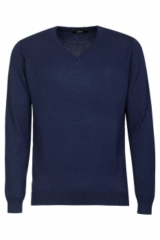 Pulover slim bleumarin uni