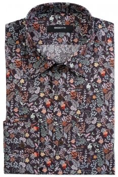 Camasa slim maro print floral