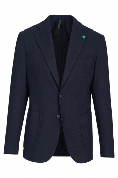 Slim body navy plain blazer