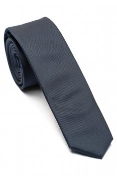 Cravata poliester tesut bleumarin uni