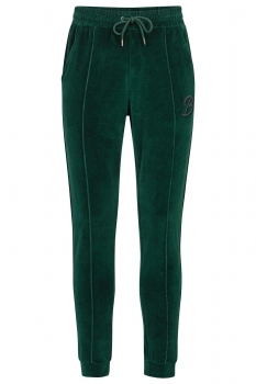 Slim body green plain trousers