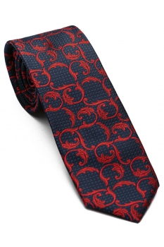 Matase tesuta bleumarin floral