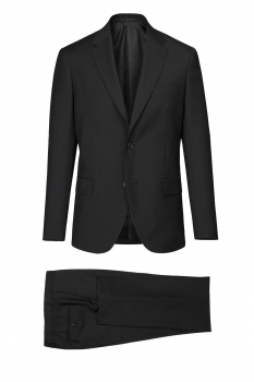 Superslim Black Plain Suit