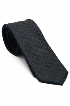 Poliester tesut navy geometric