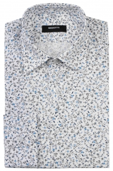 Camasa slim alba print floral