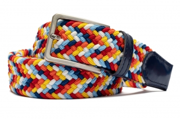 Belt Multi-colored Textil elastic,piele