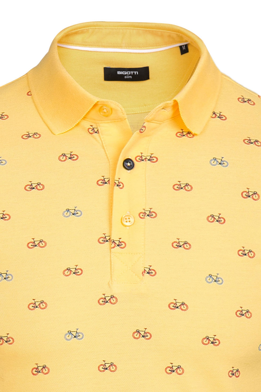 Tricou Polo Galben Print Geometric Bigotti Ro Vbtspr3ek03a11999