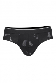 black geometric slips underwear