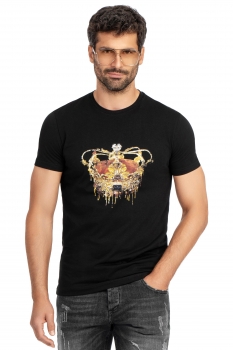 Black geometric t-shirt