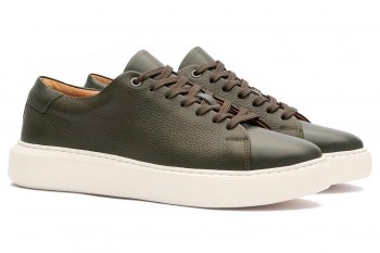 Sneakers verzi piele naturala