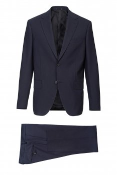 Costum slim conti bleumarin uni