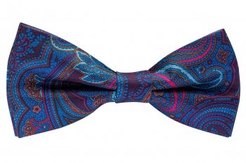 Papion albastru print geometric