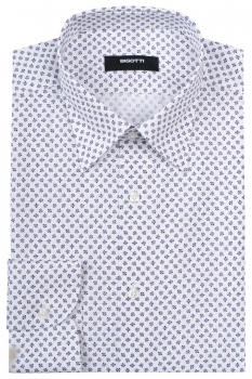 Superslim white floral shirt